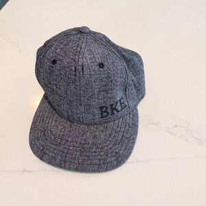 BKE Buckle Houndstooth-Like Baseball Cap Hat Fitted Stretch Charcoal Embroidered